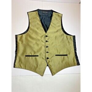 Neil Allyn Tuxedo/Tux Vest~Mens L Large~Gold/Black~Formal~Wedding~Prom~NWOT